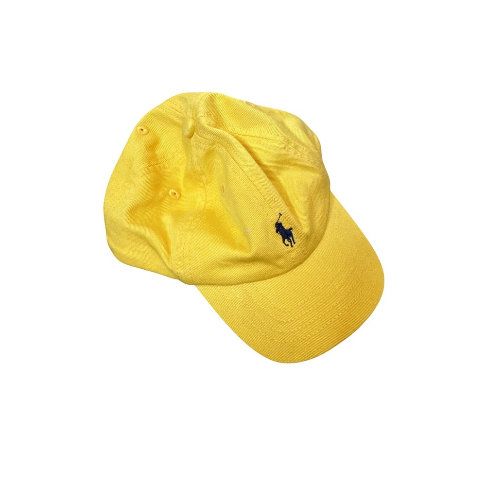 Ralph Lauren Hat Cap Fitted Baby 3-9 Months Yellow Cotton Polo Logo Boys